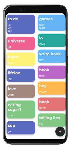 Android application Color Notes screenshort