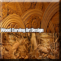 アートデザインを木彫り
