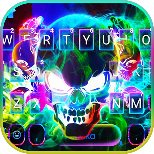 Smoke effect 3D Colorful Skull  Icon