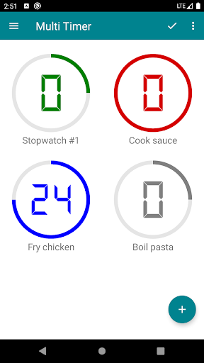 Android application Multi Timer: concurrent timers screenshort