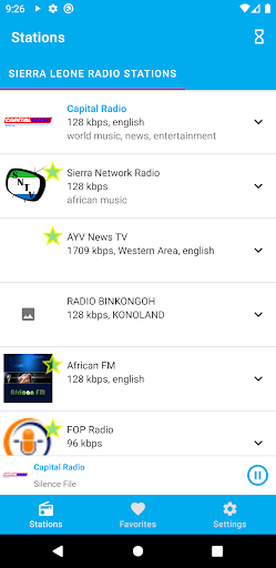Android application Sierra Leone Radio Stations screenshort
