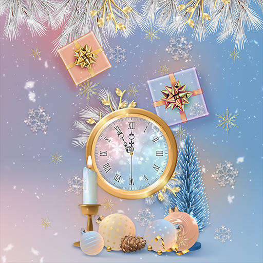 Snow Present Clock - Wallpaper logo