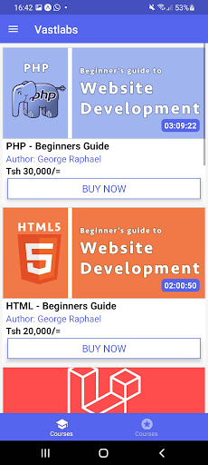 Android application Vastlabs - Online Courses screenshort