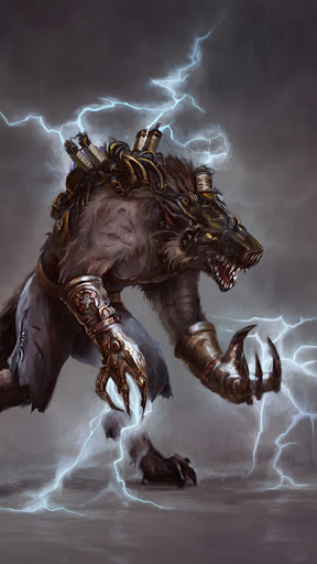 Android application scary werewolf wallpaper screenshort