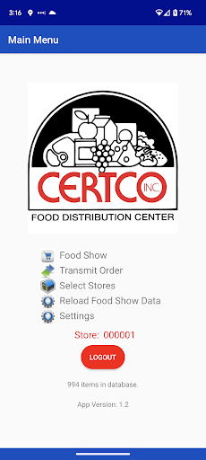 Certco Food Show Screen 2