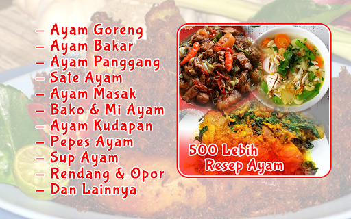 Android application Resep Ayam Terlengkap screenshort