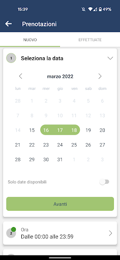 Sorgenia Booking Screen 2