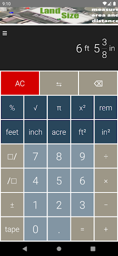 Feet&Inches Calculator  screenshots 1