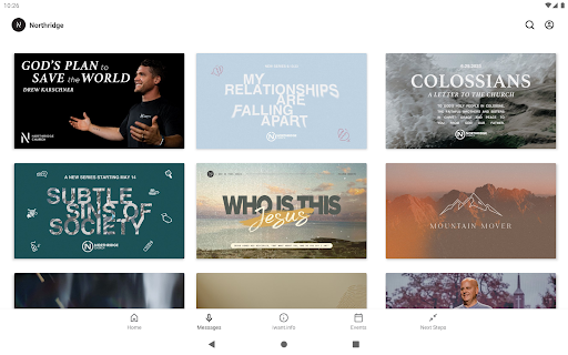 Screenshot of Northridge Church App