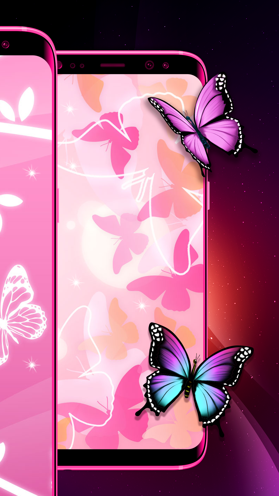 Android application Pink Butterfly Live Wallpaper screenshort