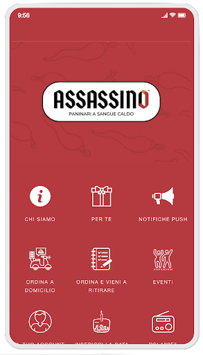 Android application Paninoteca Assassino screenshort