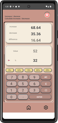 퍼센트 계산기(Percentage Calculator) Screen 3