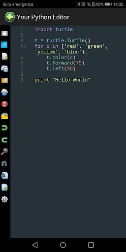 Android application PyCode Editor (Beta) screenshort