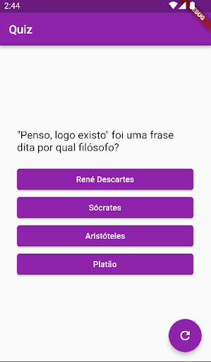 Flutter Quiz Screen 3