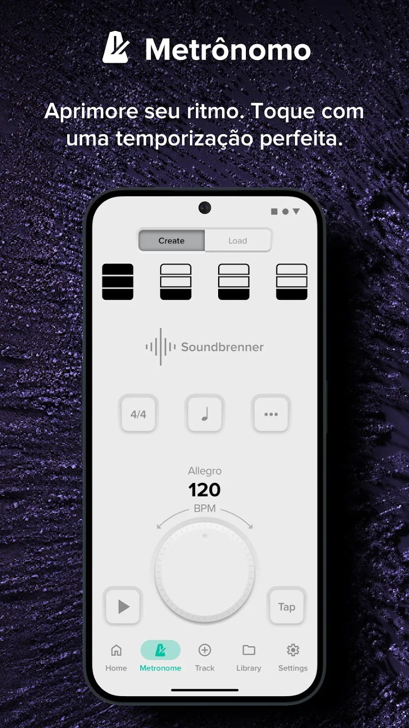 Ajuste de BPM no Soundbrenner Pulse