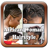 african woman hairstyle icon