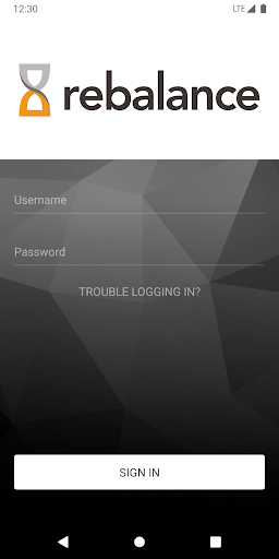 Android application Rebalance View360 screenshort