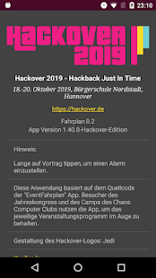 Hackover 2019 Fahrplan 1.40.0-Hackover-Edition Screenshots 5