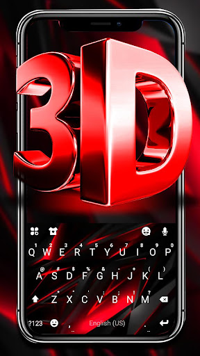 Android application Red Black 3D Theme screenshort