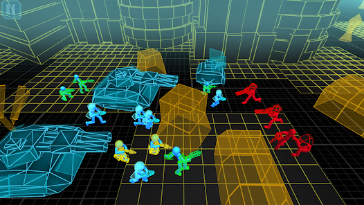 Stickman Simulator: Neon Tank Warriors apkpoly screenshots 3