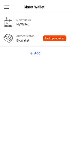 Gknot Wallet Screen 2