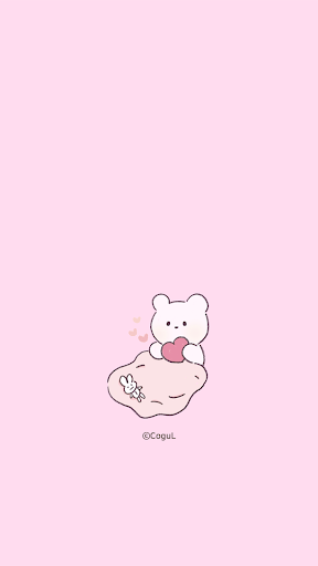 Android application 카카오톡 테마 - 밀크곰과 토끼 인형_핑크_1 screenshort