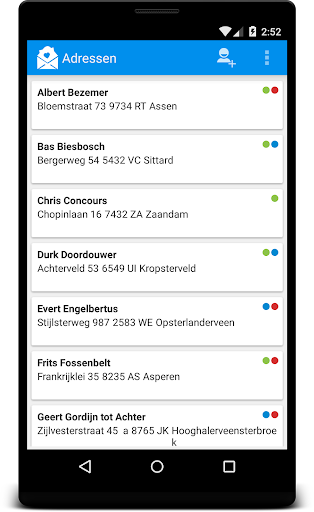 Android application Adresses-app screenshort