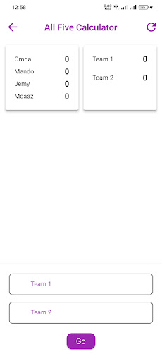 All Five Calculator Screen 2