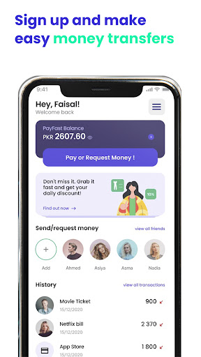 Android application PayFast screenshort
