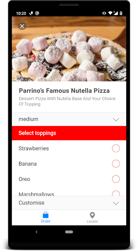 Parrinos Pizza Screen 2