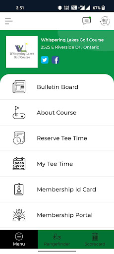 Android application Whispering Lakes Golf Course screenshort