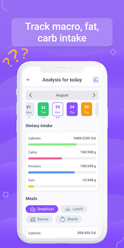 Screenshot of Yamfit AI: diet & food tracker