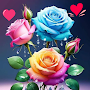 Colorful Flowers Roses HD Wall