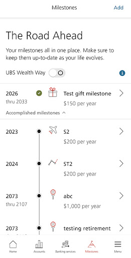 Screenshot of UBS Financial Services