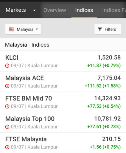 Malaysia Stock Exchange App Screen 3