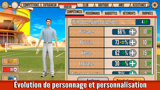 Code Triche Tennis : Jeu des Années Folles — jeu de sport APK MOD (Astuce) screenshots 3