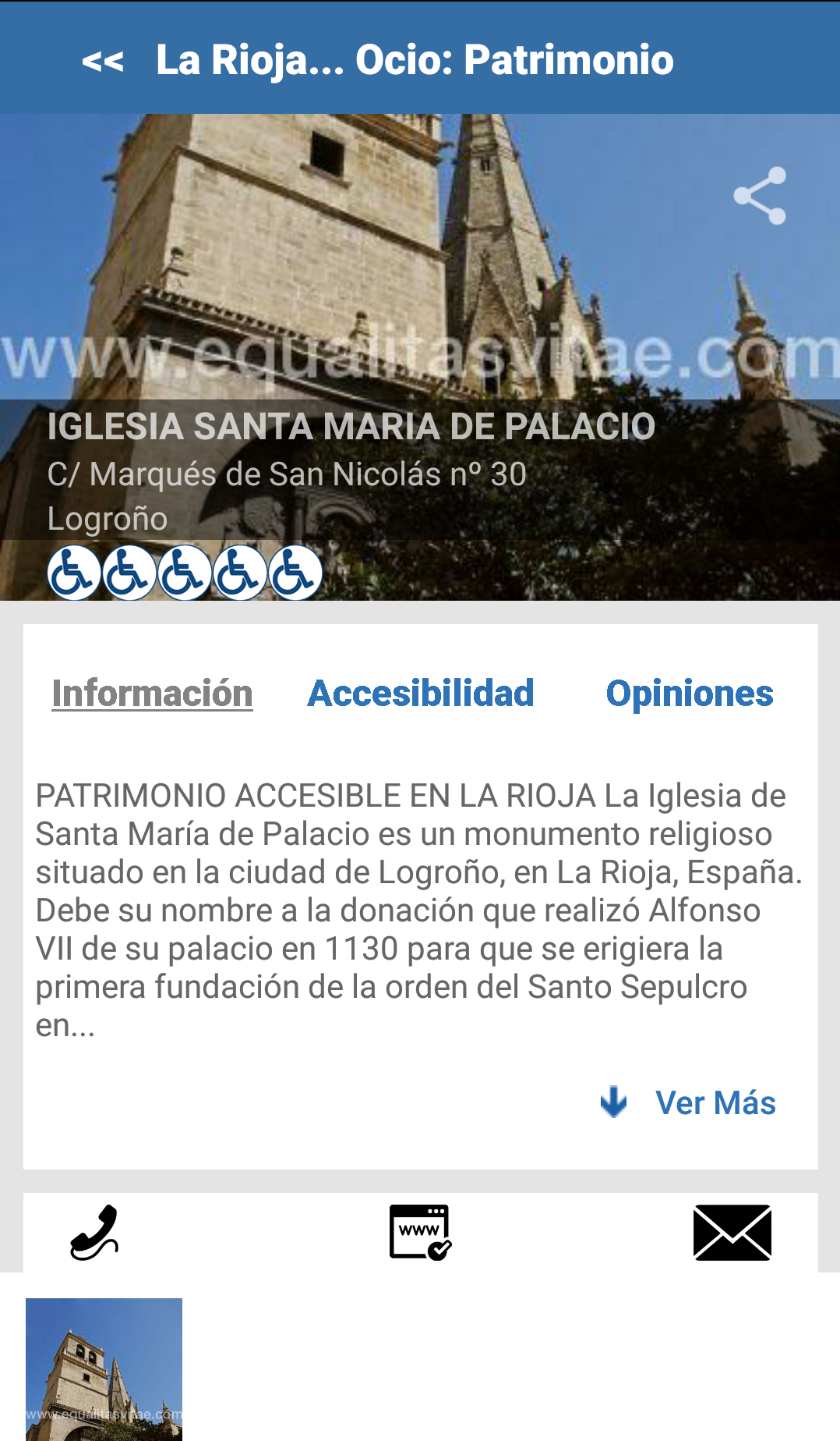 Android application Turismo Accesible by Equalitas screenshort