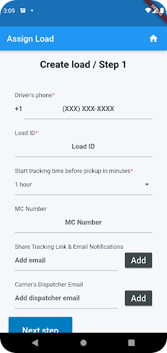 Android application CarrierView Broker screenshort