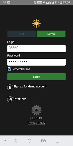 Android application ReymountTrader screenshort