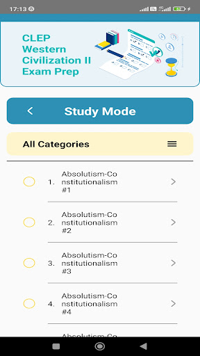 CLEP Western Civ II Exam Prep Screen 2