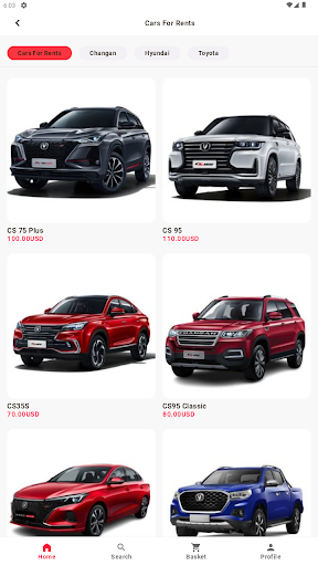 Android application Crown Rent Car screenshort