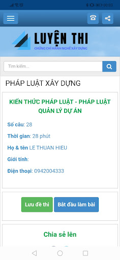 LUYỆN THI CHỨNG CHỈ XÂY DỰNG Screen 2