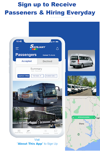 Android application Safejany : Drivers & Riders screenshort