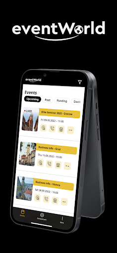 Android application eventWorld screenshort