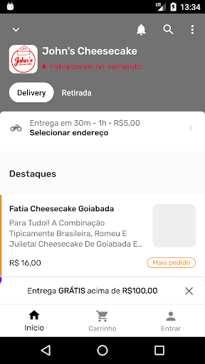Android application John S Cheesecake screenshort