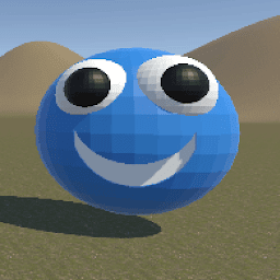 Physics Blue Ball 3D Game