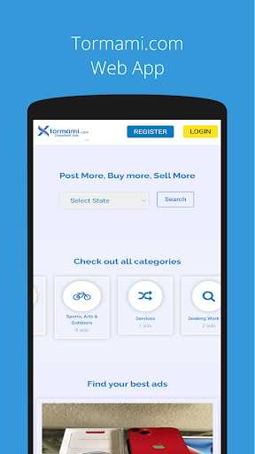 Android application Tormami screenshort