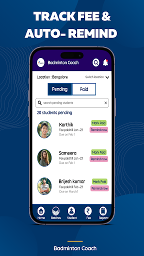 Badminton Academy Management Screen 3