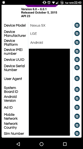 My Device IDs Screen 2