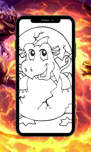 Fire Dragon Coloring Game
